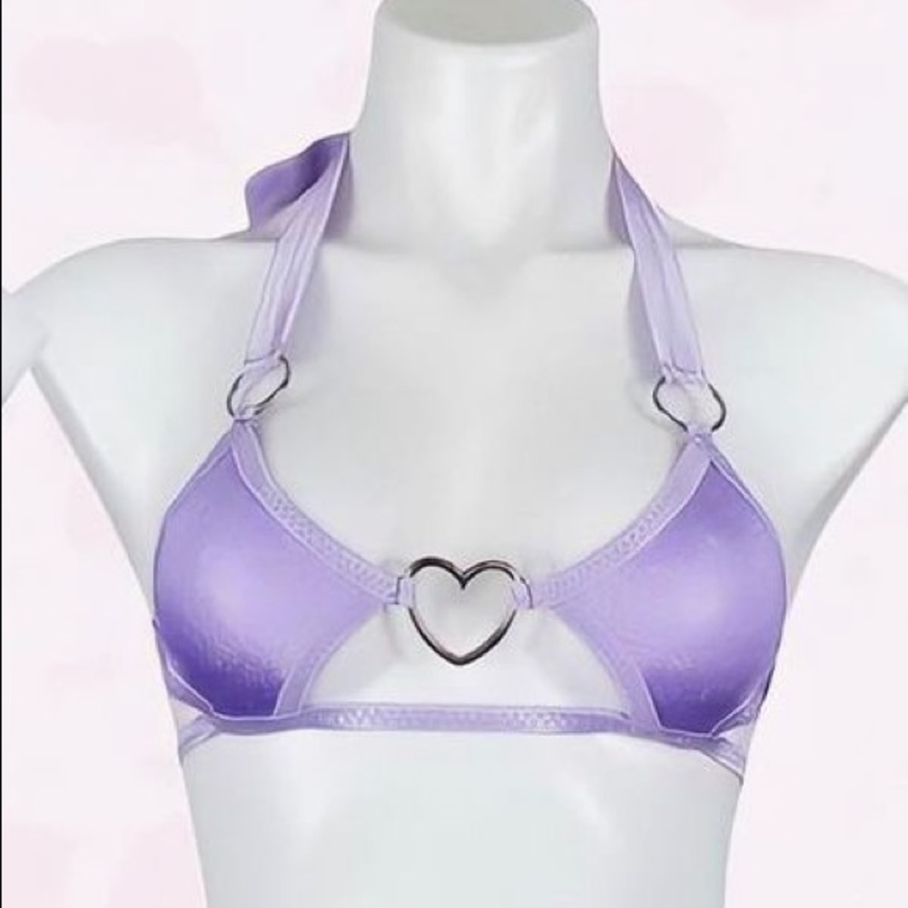 Iridescent purple rave top